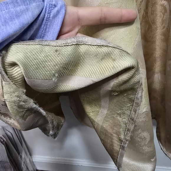 Adrianna Papell gold Rosette Gown with pockets floor lenght full skirt - Picture 15 of 16